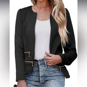New Womens Cropped Blazer Jacket XXL